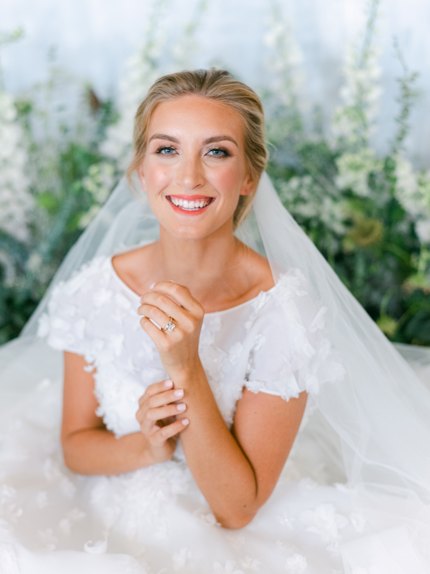 A DC wedding photographer captures fine art film bridal portraits during a Washington DC wedding.