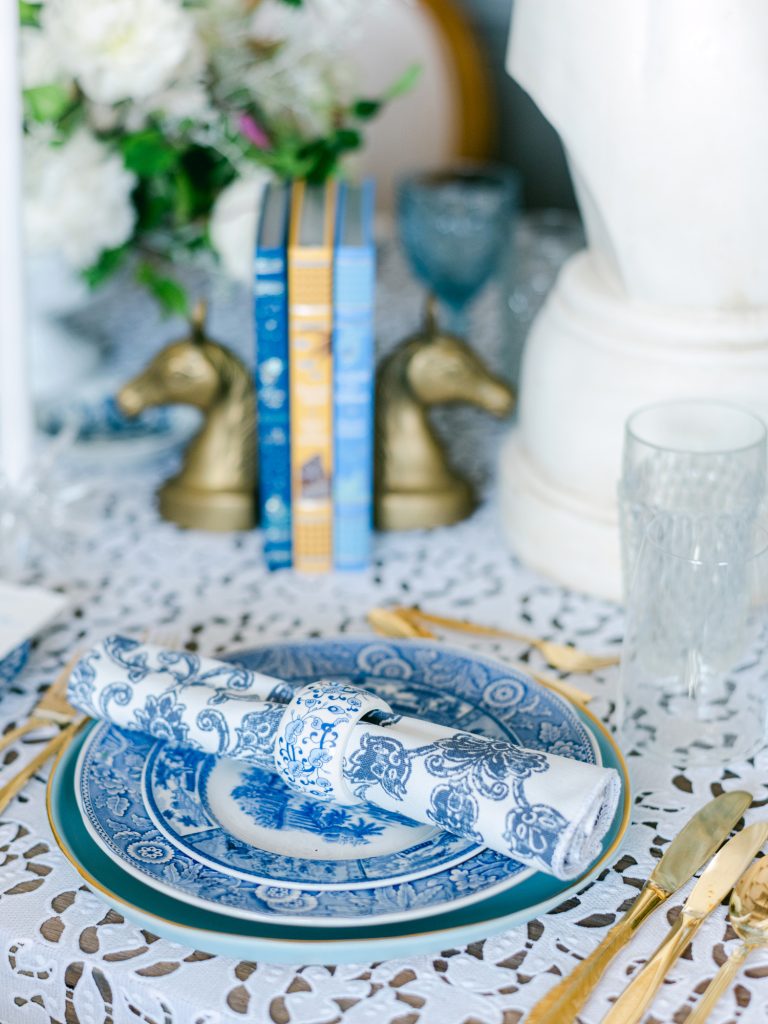 A DC wedding photographer captures elegant wedding tablescapes during a Washington DC wedding styled by Grit and Grace.
