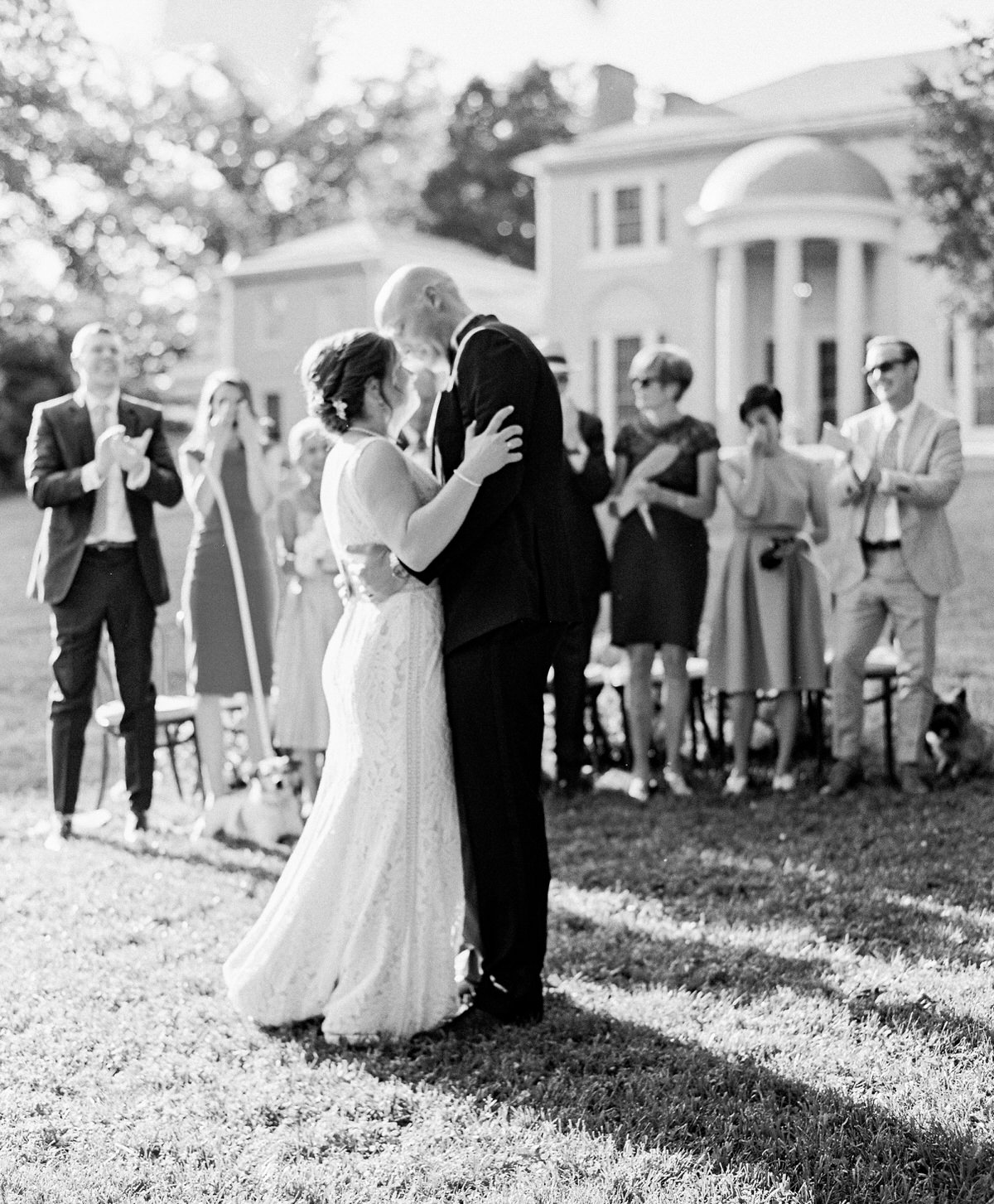 Washington DC film wedding photographer captures an intimate wedding at Tudor Place.