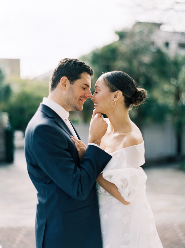 Creative and modern wedding photography at the Gadsden House in Charleston, South Carolina.