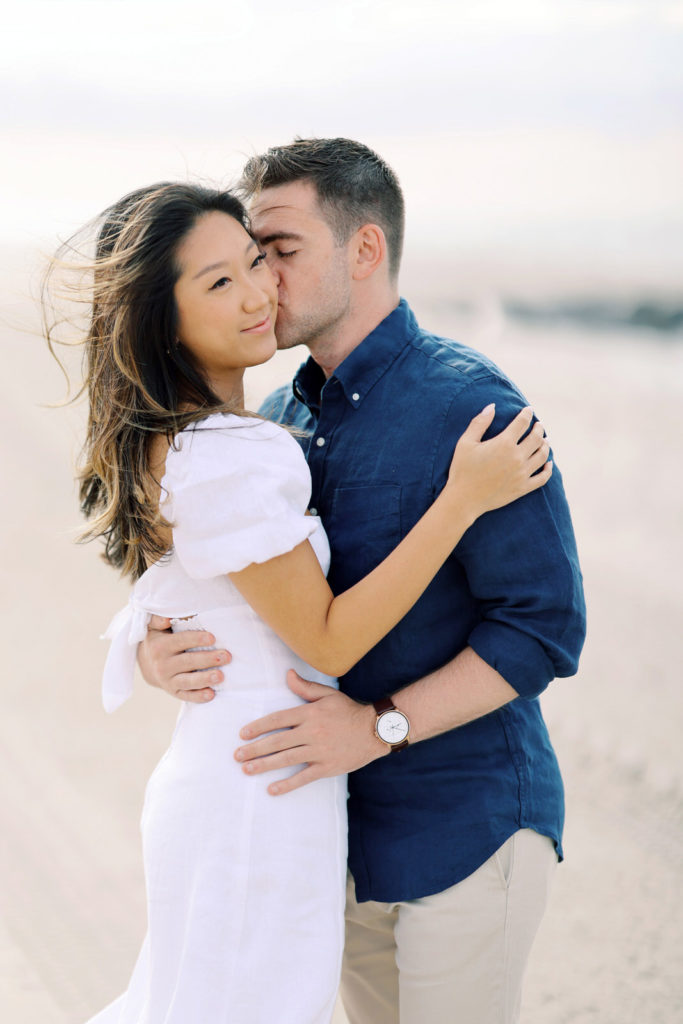 Gorgeous fine art oceanside engagement photography sessin in Cape May, New Jersey.