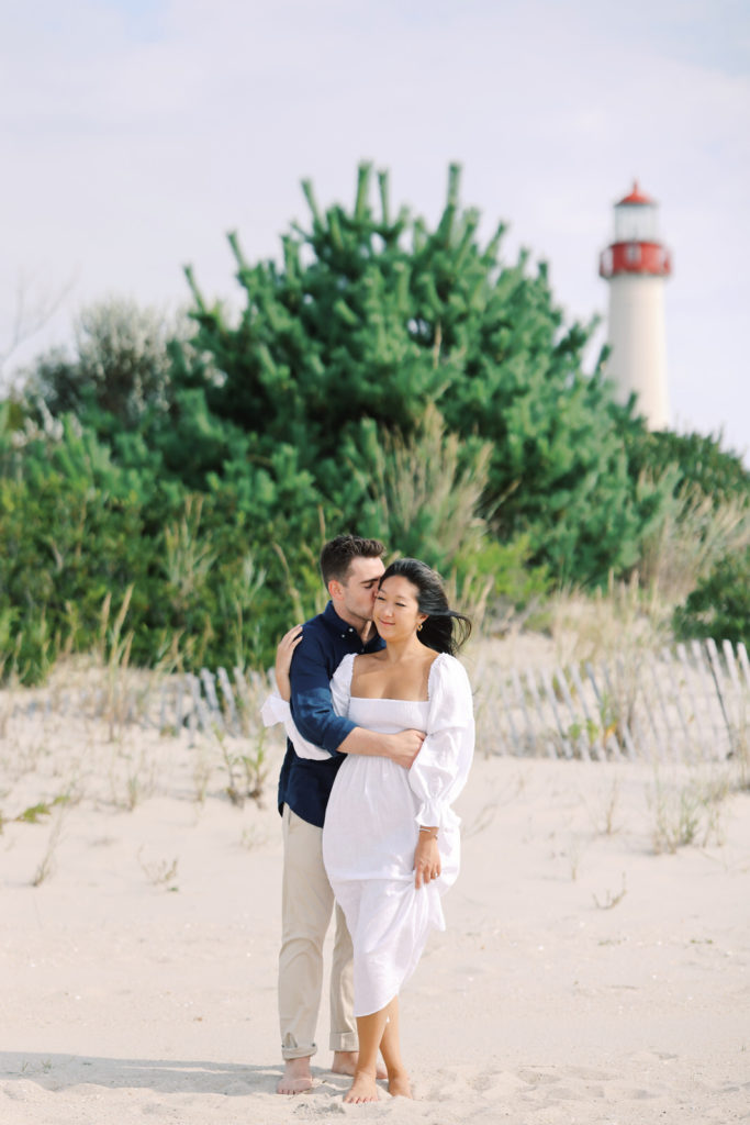 Gorgeous fine art oceanside engagement photography session in Cape May, New Jersey.