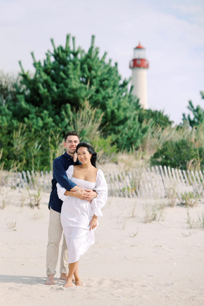 Gorgeous fine art oceanside engagement photography session in Cape May, New Jersey.