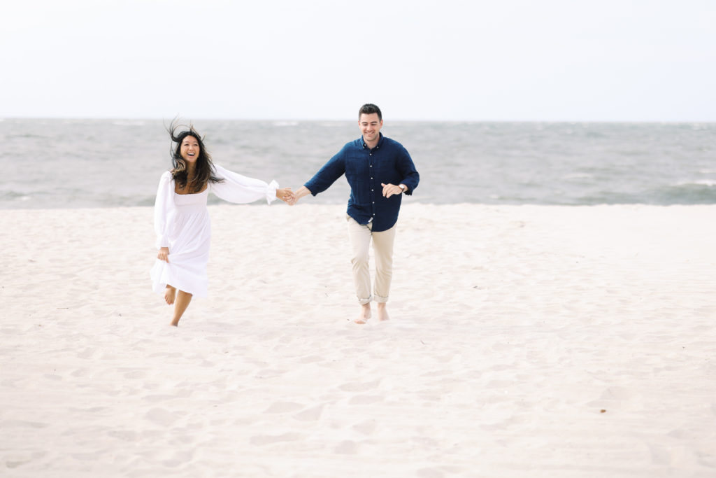 Gorgeous fine art oceanside engagement photography session in Cape May, New Jersey.