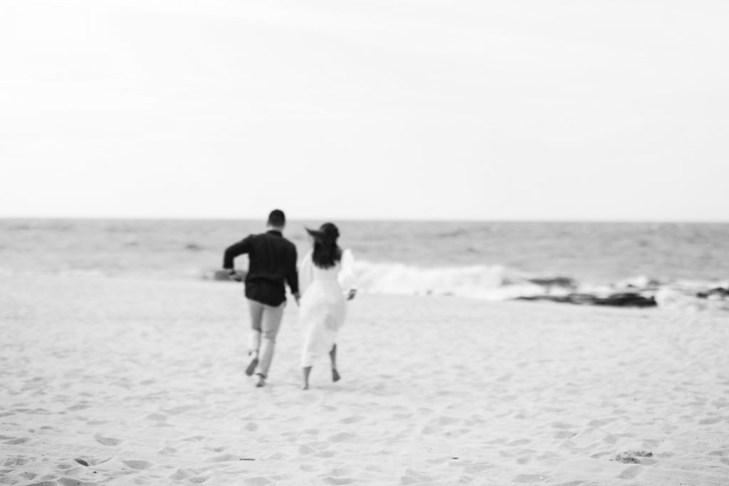 Gorgeous fine art oceanside engagement photography session in Cape May, New Jersey.