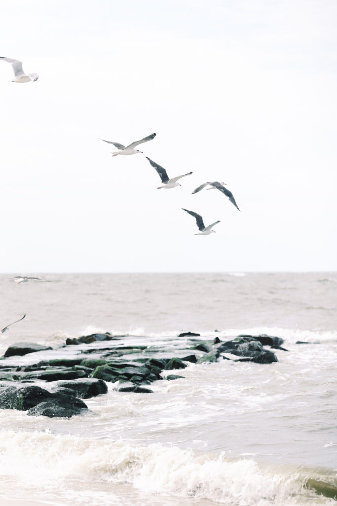 Gorgeous fine art oceanside engagement photography session in Cape May, New Jersey.