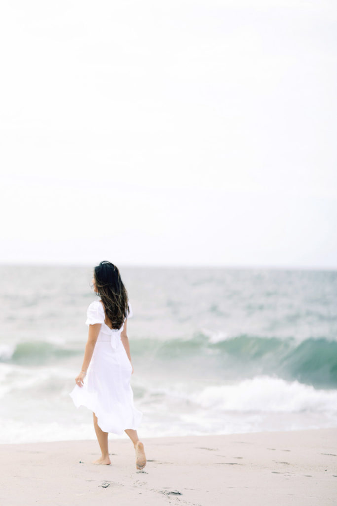 Gorgeous fine art oceanside engagement photography session in Cape May, New Jersey.