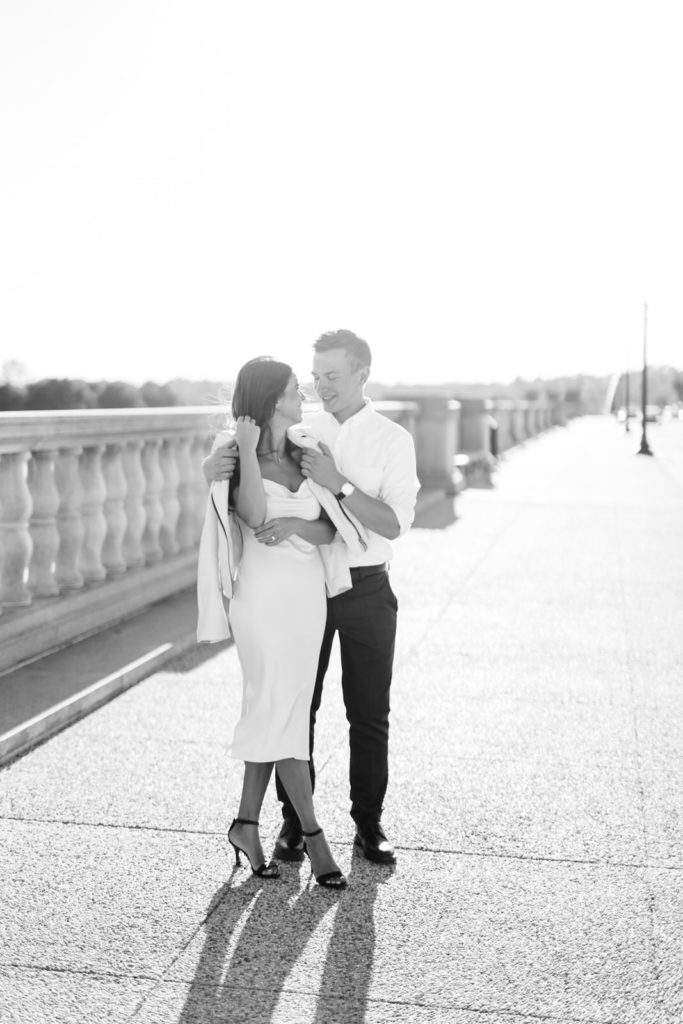 Chic and modern engagement session at the DC monuments.