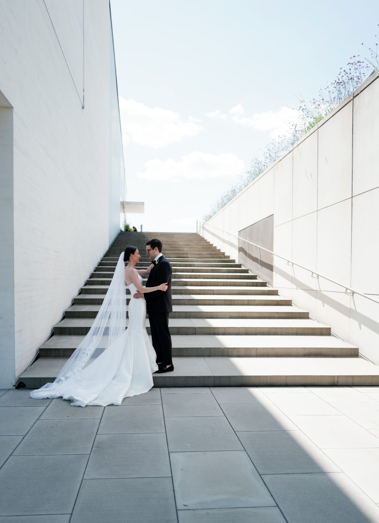 Allison and Ben's wedding portraits at the Kennedy Center in DC